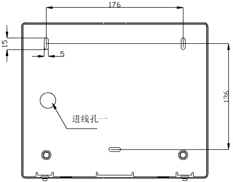 轉(zhuǎn)換開關(guān)采用壁掛式安裝，安裝孔位置和安裝孔距