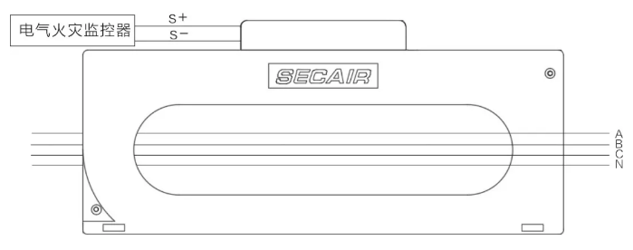 J-SCM41(400)剩余電流式<a href=http://uv114.com/dianqihuozai/ target=_blank class=infotextkey>電氣火災監(jiān)控</a>探測器接線圖